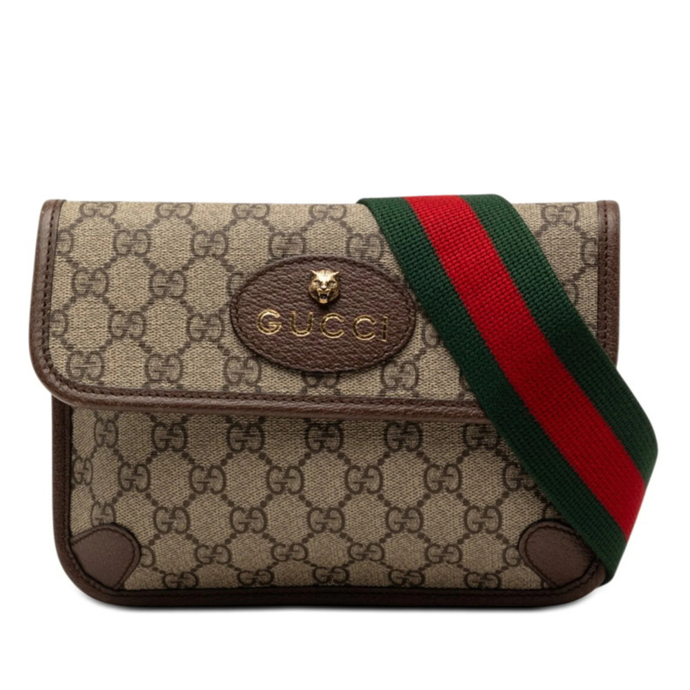GUCCI Brown Leather Shoulder Bag